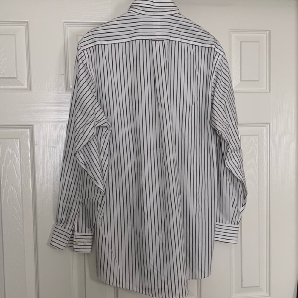 Kirkland men button down shirt size 16.5-34 stripe cotton long sleeve - Picture 3 of 4